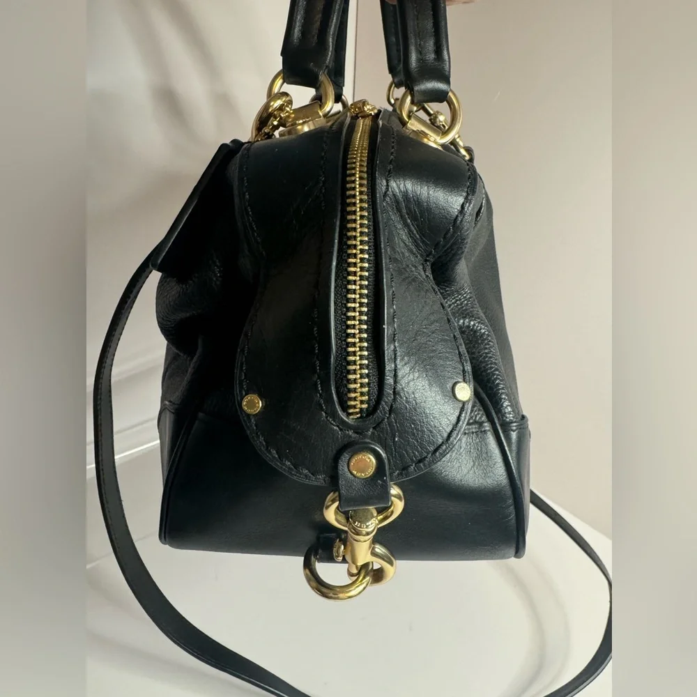 #215 Coach Lane Black Leather Satchel - Picture 5 of 16